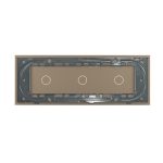 Panou Intrerupator Simplu + Simplu + Simplu cu Touch LIVOLO din Sticla, Standard Italian - 6/7M - imagine 4