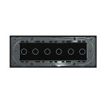 Panou Intrerupator Dublu + Dublu + Dublu cu Touch LIVOLO din Sticla, Standard Italian - 6/7M - imagine 4