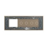 Panou Intrerupator Dublu + Dublu cu Priza LIVOLO din Sticla, Standard Italian - 6/7M - imagine 4