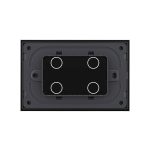 Panou intrerupator cvadruplu cu touch Livolo din sticla, standard Italian - Serie noua - imagine 4