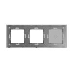 Panou Intrerupator Simplu cu Touch si 2 Prize Din Sticla LUXION - imagine 4