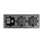 Priza Dubla Schuko + TV + Internet cu Rama Din Sticla LUXION - imagine 4