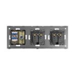 Priza Dubla Schuko + TV + Internet cu Rama Din Sticla LUXION - imagine 4