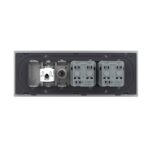 Priza Tripla cu Blank Livolo cu Rama din Sticla 2 Prize Schuko+TV/internet, Standard Italian - Serie Noua - imagine 4