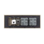 Priza Tripla cu Blank Livolo cu Rama din Sticla 2 Prize Schuko+TV/internet, Standard Italian - Serie Noua - imagine 4