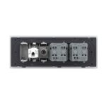 Priza Tripla cu Blank Livolo cu Rama din Sticla 2 Prize Schuko+TV/internet, Standard Italian - Serie Noua - imagine 4