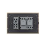 Priza dubla italiana Livolo cu rama din sticla - standard italian - imagine 4