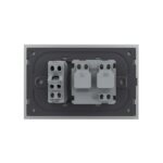 Priza dubla italiana Livolo cu rama din sticla - standard italian - imagine 4