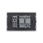 Priza dubla italiana Livolo cu rama din sticla - standard italian - imagine 4