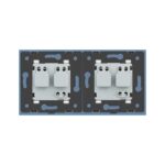 Priza dubla Livolo cu rama din sticla - imagine 4