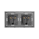 Priza Dubla LUXION cu rama din aluminiu - imagine 4