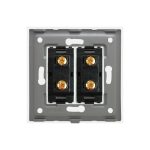 Priza Dubla cu Module Inguste cu Rama din Sticla LUXION - imagine 4