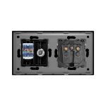 Priza Schuko + TV + Internet cu Rama Din Sticla LUXION - imagine 4