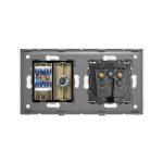 Priza Schuko + TV + Internet cu Rama Din Sticla LUXION - imagine 4