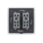 Priza dubla module inguste Livolo cu rama din sticla - standard german - imagine 4