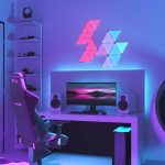 Kit 15 Panouri luminoase Nanoleaf Shapes Triangles, Iluminare LED RGBW, Senzor muzica, Cablu 2.5 m, Compatibil cu asistenti vocali - imagine 5