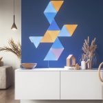 Kit 15 Panouri luminoase Nanoleaf Shapes Triangles, Iluminare LED RGBW, Senzor muzica, Cablu 2.5 m, Compatibil cu asistenti vocali - imagine 6