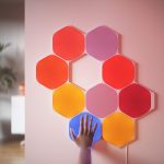 Kit 9 Panouri luminoase Nanoleaf Shapes Hexagons, 16 Milioane culori, Tehnologie LED RGBW, Cablu 2.5 m - imagine 6