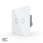 Intrerupator Dublu cu Touch LIVOLO din Sticla - Protocol ZigBee EC