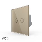 Intrerupator Dublu cu Touch LIVOLO din Sticla - Protocol ZigBee EC