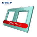 Rama priza dubla Livolo din sticla