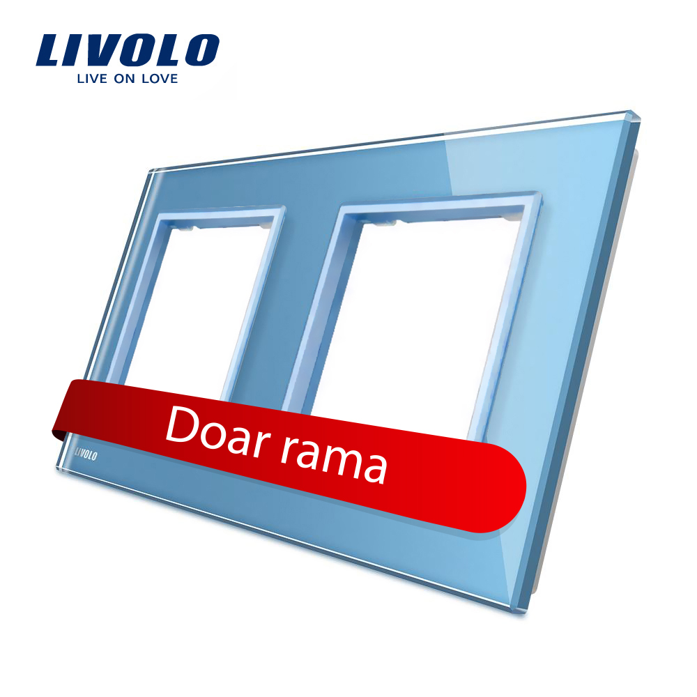 01-bb-c7-sr-sr-19-rama-livolo-dubla-albastra-panou-din-sticla-rezistenta-la-zgarieturi.jpg Rama priza dubla Livolo din sticla - imagine 1