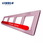 Rama priza cvadrupla Livolo din sticla