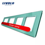 Rama priza cvadrupla Livolo din sticla