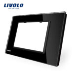 Rama priza tripla LIVOLO din sticla - standard italian