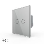 Intrerupator Dublu cu Touch LIVOLO din Sticla - Protocol ZigBee EC