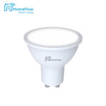 Bec inteligent LED Wireless Homeflow B-5001, GU10, 5W (35W), 300lm, RGB, dimabil, Control de pe telefonul mobil - imagine 2