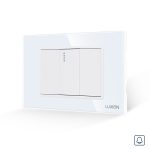 Intrerupator cu Revenire (Sonerie) Mecanic 1M si 2 Taste False LUXION cu Rama din Sticla, Standard Italian, 3M