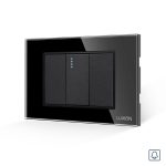 Intrerupator cu Revenire (Sonerie) Mecanic 1M si 2 Taste False LUXION cu Rama din Sticla, Standard Italian, 3M