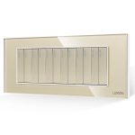 Intrerupator Mecanic 12 Posturi LUXION cu Rama din Sticla, Standard Italian, 6M