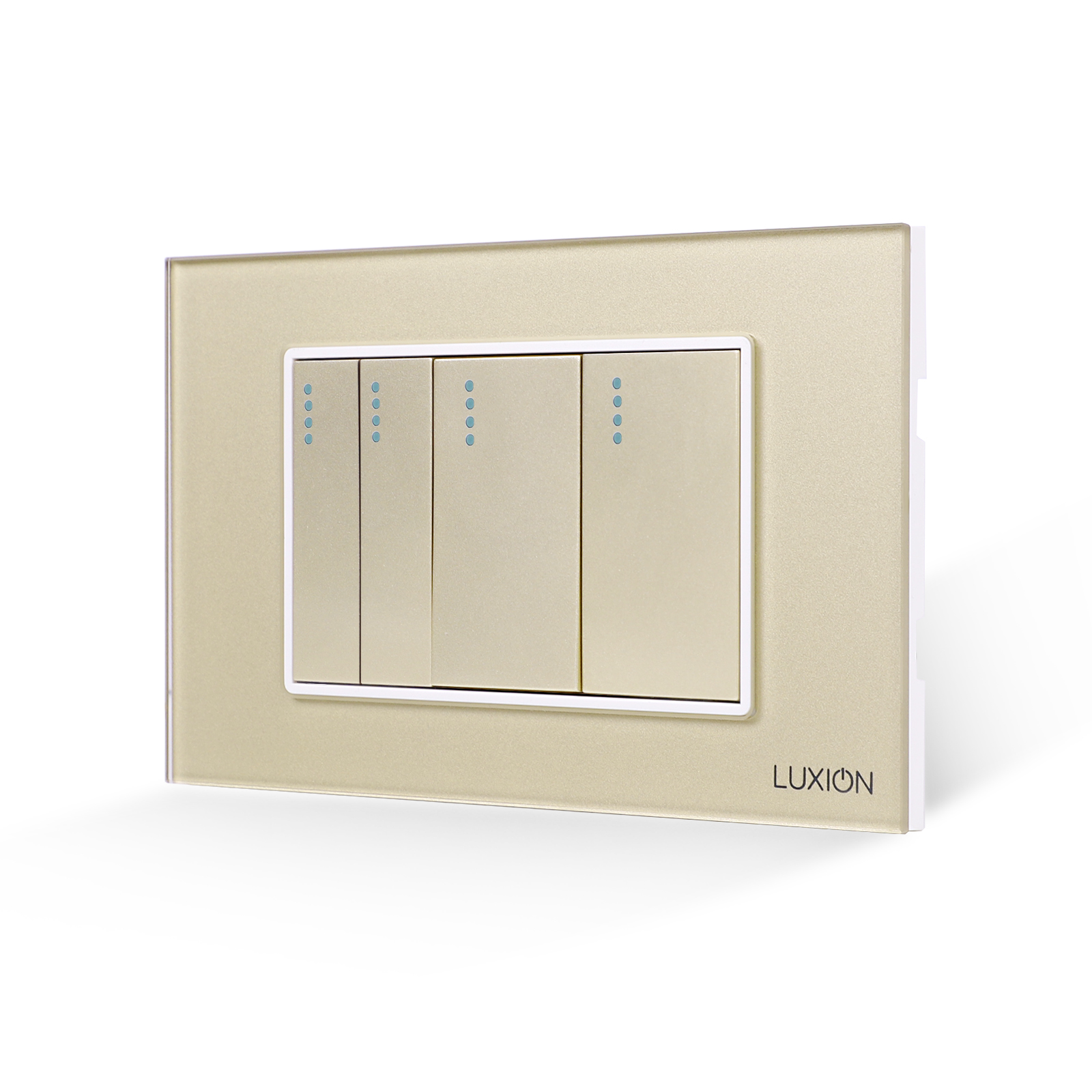 01-intrerupator-mecanic-4-posturi-luxion-sticla-italian-3m-auriu.jpg Intrerupator Mecanic 4 Posturi LUXION cu Rama din Sticla, Standard Italian, 3M - imagine 1