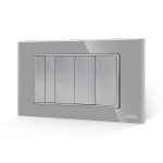 Intrerupator Mecanic 5 Posturi LUXION cu Rama din Sticla, Standard Italian, 4M