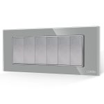 Intrerupator Mecanic 6 Posturi LUXION cu Rama din Sticla, Standard Italian, 6M