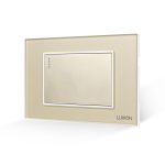 Intrerupator Simplu Mecanic LUXION cu Rama din Sticla, Standard Italian, 3M