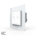 Intrerupatorul Dublu cu Touch LIVOLO cu Rama Din Sticla - Protocol Zigbee EC
