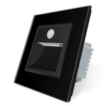 Lampa de veghe LED Livolo cu rama din sticla, Senzor miscare incorporat