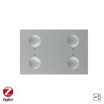 Modul intrerupator cvadruplu cap scara / cap cruce cu touch Livolo, protocol ZigBee, standard Italian, Serie noua