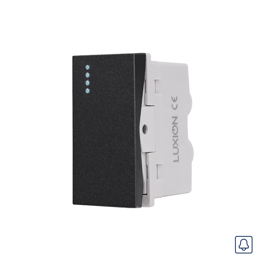 01-modul-buton-revenire-mecanic-1m-luxion-italian-negru.jpg Modul Buton Revenire Mecanic (Sonerie) 1M LUXION, Standard Italian - imagine 1