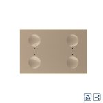 Modul intrerupator cvadruplu cap scara / cap cruce wireless cu touch Livolo standard Italian, Serie noua