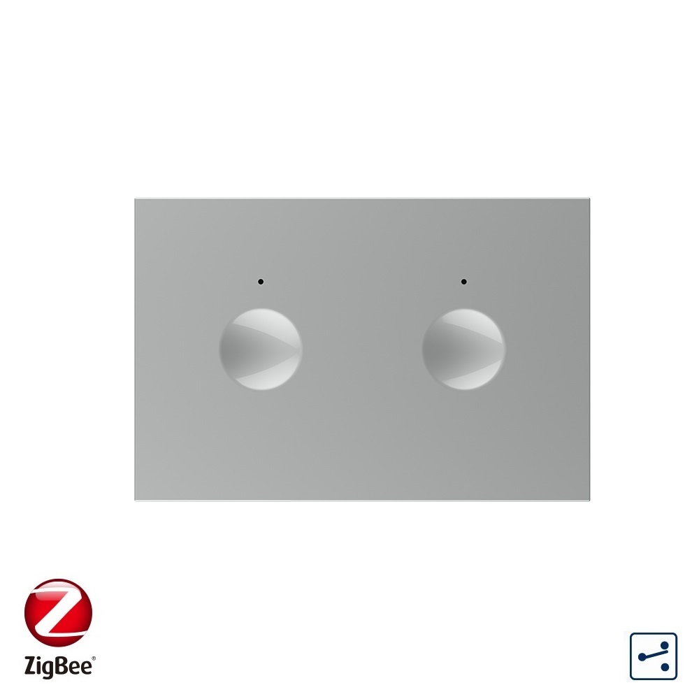 01-modul-intrerupator-dublu-wireless-zigbee-auriu-2.jpg Modul intrerupator dublu cap scara / cruce cu touch Livolo standard Italian, protocol ZigBee, Serie noua - imagine 1