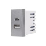 Modul Priza USB A+C 1M LUXION, Standard Italian