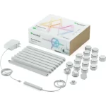 Kit 15 Panouri luminoase Nanoleaf Lines Starter Kit, Iluminare LED RGBW, Wi-Fi, Sincronizare muzica, Compatibil cu asistenti vocali