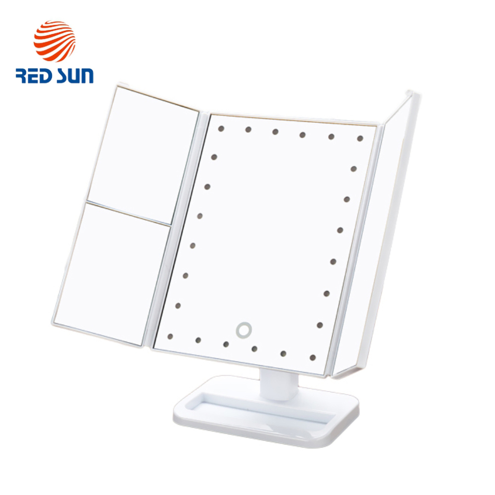 01-oglinda-redsun-rs-l3011-alba-comsetica-rotativa-led-uri.jpg Oglinda cosmetica rotativa RedSun, Led-uri cu variator pentru make-up - imagine 1