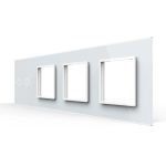 Panou Intrerupator Dublu + 3 Prize LIVOLO din Sticla, Standard German