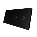 Panou intrerupator simplu+ dublu + simplu cu touch LIVOLO din sticla