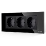 Priza Tripla cu Rama din Sticla LUXION, Standard Italian, 6M